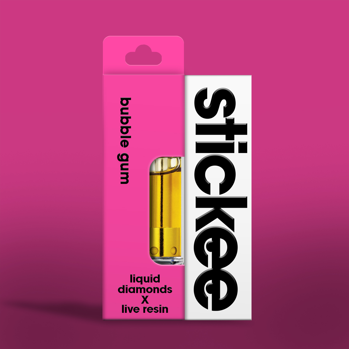 Photograph of product: Stickee - 1g Live Resin x Liquid Diamond Cart - Bubble Gum