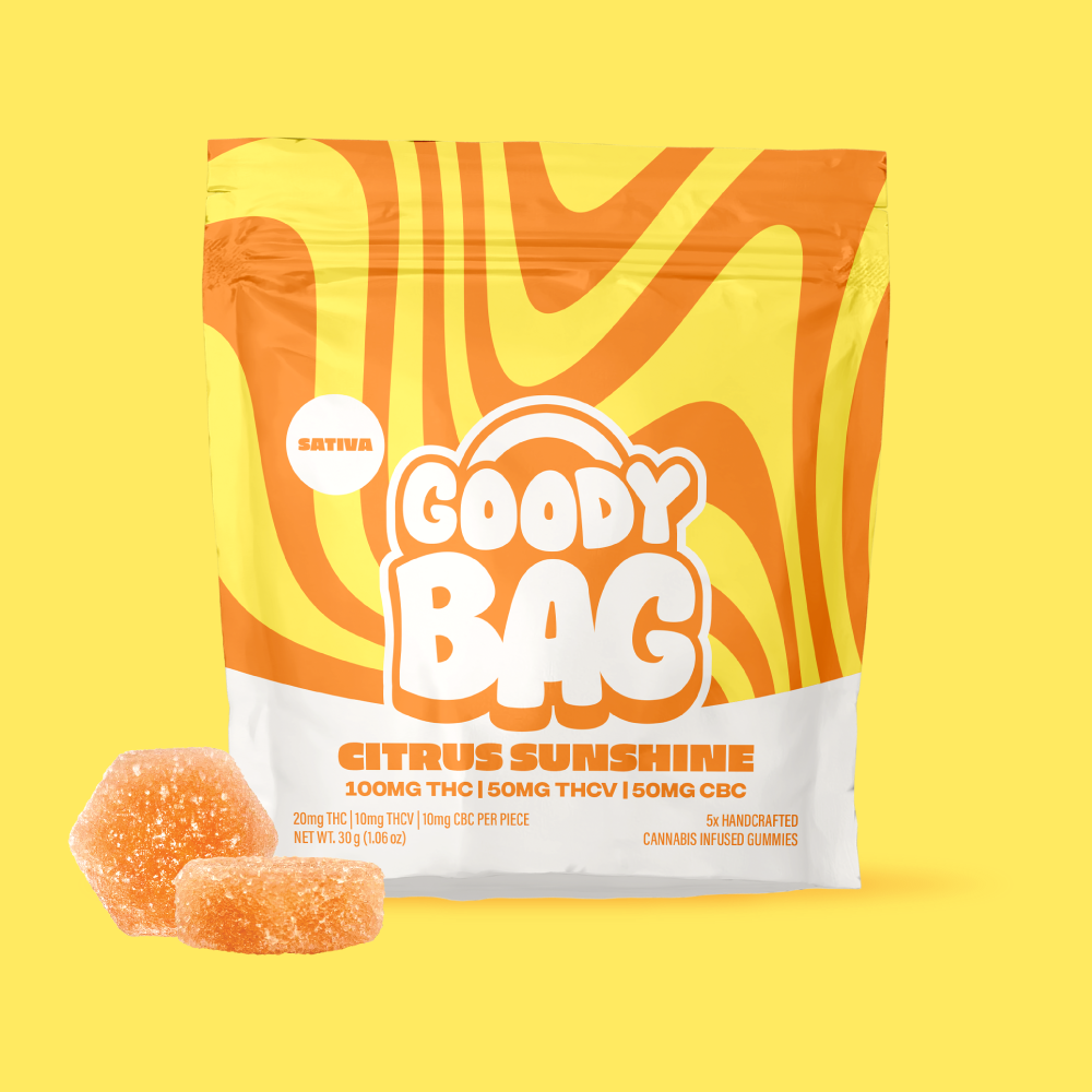 Photograph of product: Goody Bag | Citrus Sunshine Gummies | 100mg 5pk