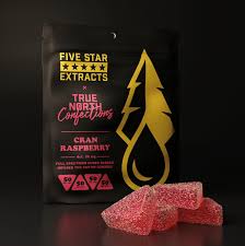 Photograph of product: True North 200mg Full Spectrum Gummie | Cran Raspberry