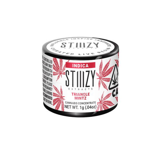 Photograph of product: STIIIZY EXTRACTS - 1G LIVE RESIN - TRIANGLE MINTZ - 