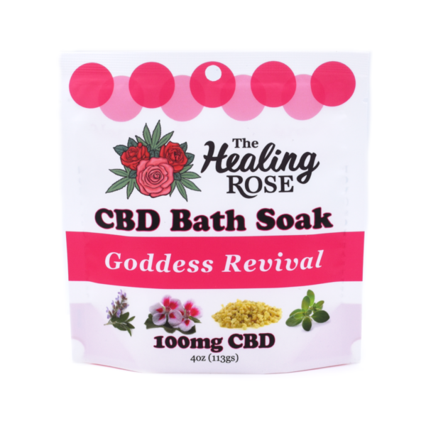 Photograph of product: The Healing Rose Goddess Revival Bath Soak 100mg CBD 4oz