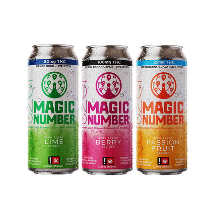 Photograph of product: Magic Number 100mg Berry Seltzer Drink