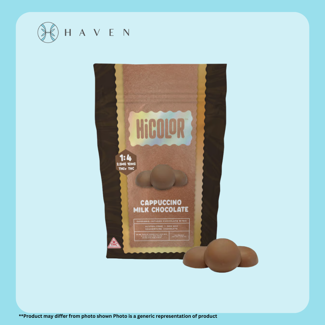Photograph of product: 10mg Cappuccino Milk Chocolate 1:4 TH-ouiV:TH-oui (10pk) | HiColor