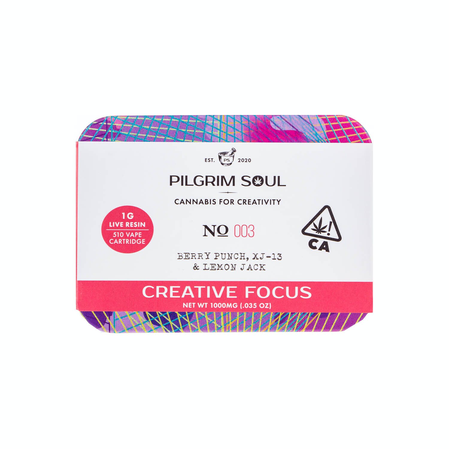 Photograph of product: Pilgrim Soul | Creative Focus Live Resin Cartridge (1g)