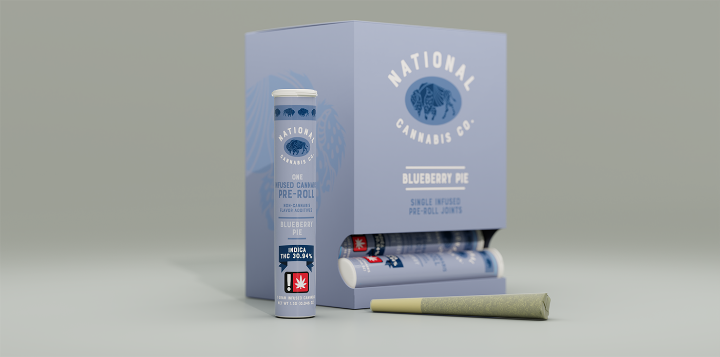 Photograph of product: Blueberry Pie Flavored Infused Pre-Roll | 1g