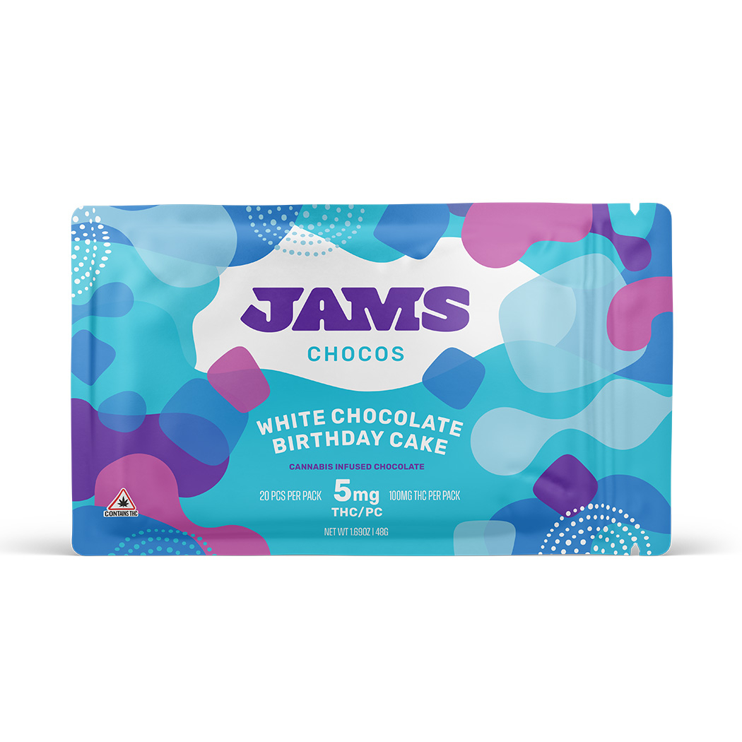 Photograph of Product: Choco's White Birthday Cake Chocolate 100mg