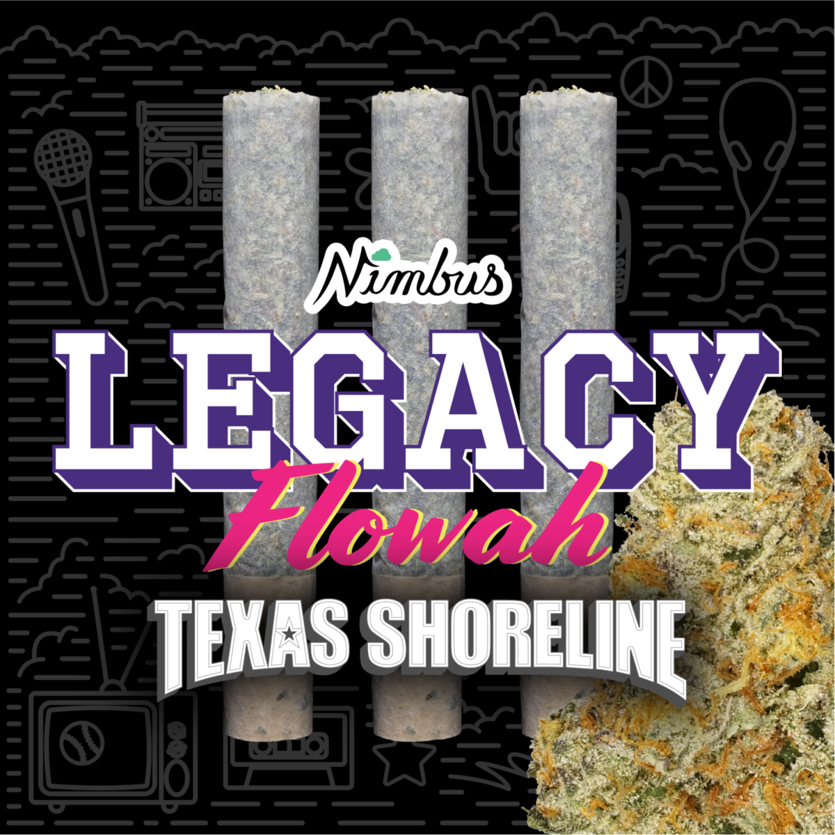 Photograph of product: TEXAS SHORELINE | PREROLLS - 3 G - 3 PACK