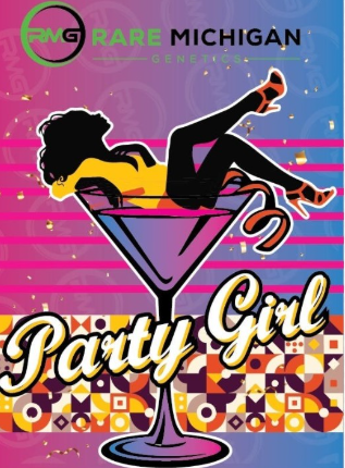 Photograph of product: Rare MI Genetics | Party Girl | Infused Pre-Roll | 1g