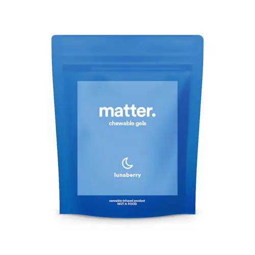 Photograph of product: MATTER | LUNABERRY | TH-oui:CBD:CBN GUMMIES | 100MG