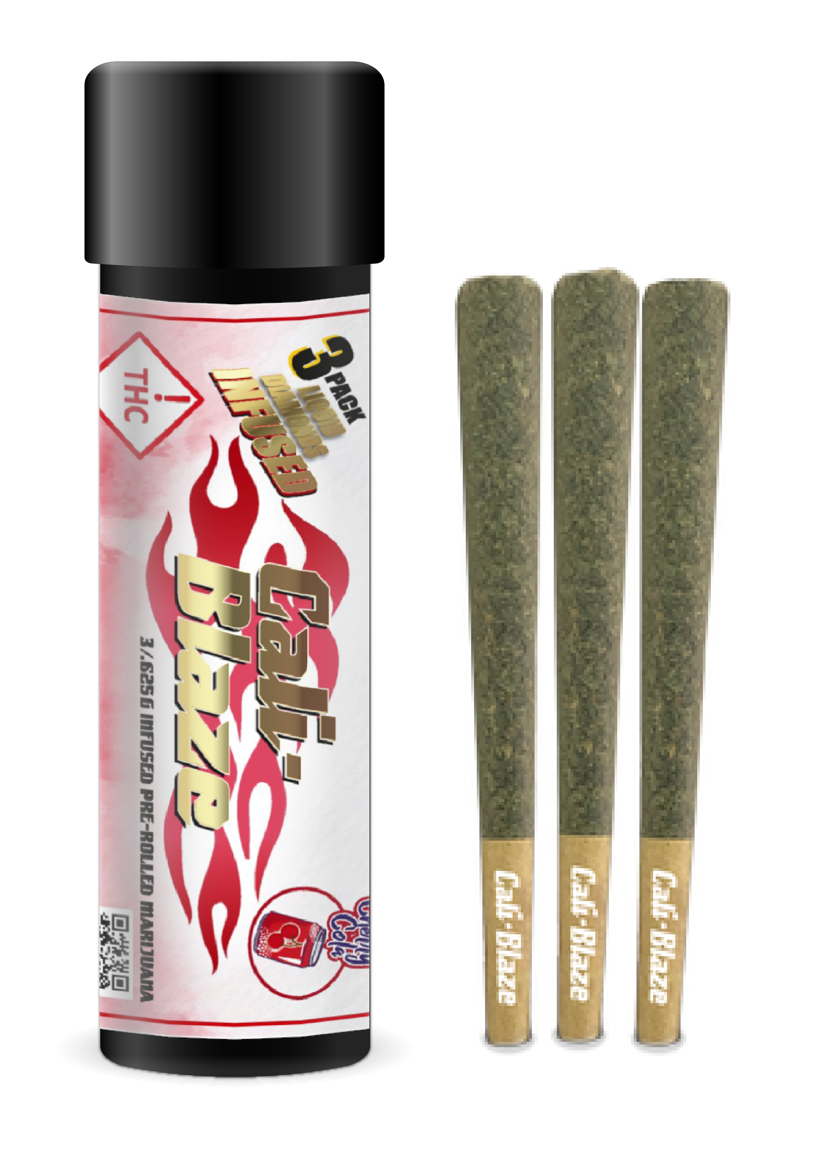 Photograph of product: Cali Blaze - 1.875g - 3pk - Cherry Cola