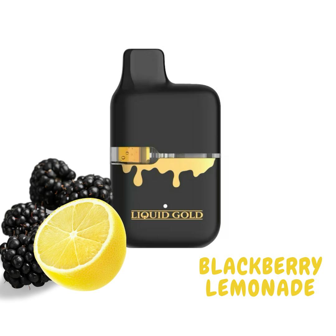 Photograph of Product: Liquid Gold | Blackberry Lemonade | Live Resin Distillate Blend Disposable I 1g