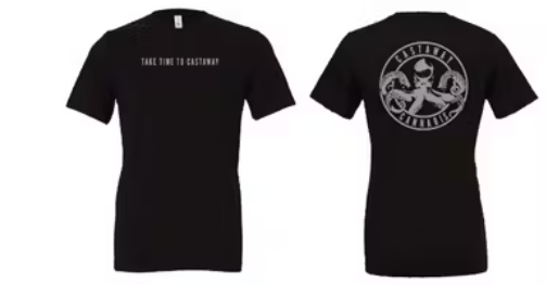 Photograph of product: Castaway - T shirt (Black) 4XL