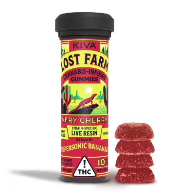 Photograph of product: Kiva Lost Farm Thornyberry Live Resin Gummies 1:1 THC:CBN 10mg 10pk