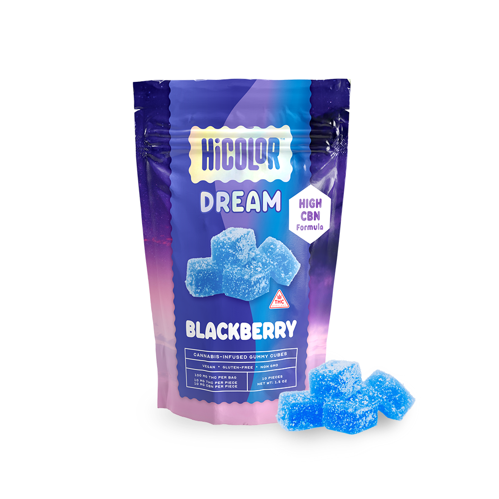 Photograph of product: Blackberry Dream Gummies 1:1 (CBN:TH-oui) 10mg 10pk | 100mg