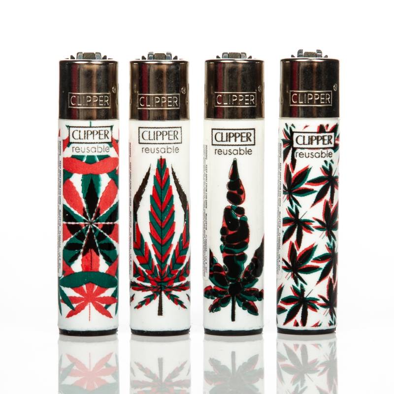 Photograph of product: Reusable Clipper Lighter I Neon Leaves I Highly Elevated