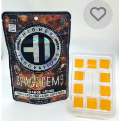 Photograph of product: HI | Orange Cream 1:1:1:1 | TH-oui/CBD/CBG/CBN | Space Gems Sugar Free | Candy | 200mg