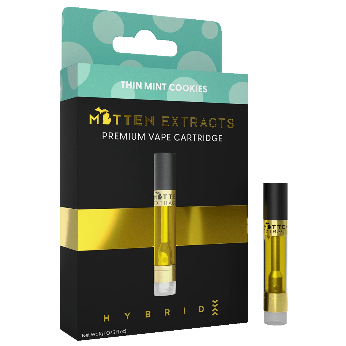 Photograph of product: Mitten Extracts Thin Mint Cookies Cartridge Rec