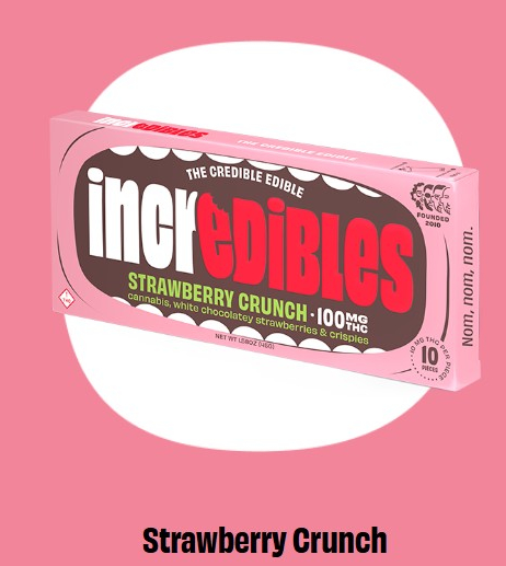 Photograph of product: Strawberry Crunch | 100MG Chocolate Bar (TAX INCLUDED)