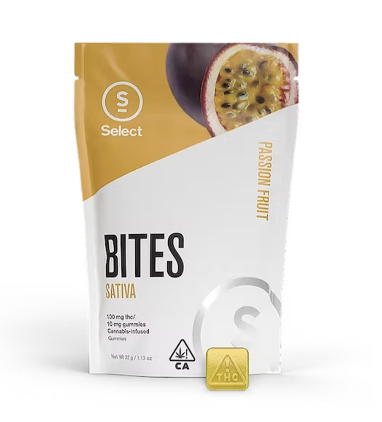Photograph of product: Select Bites Passion Fruit Oui'd TH-oui | 10mg (10ct)