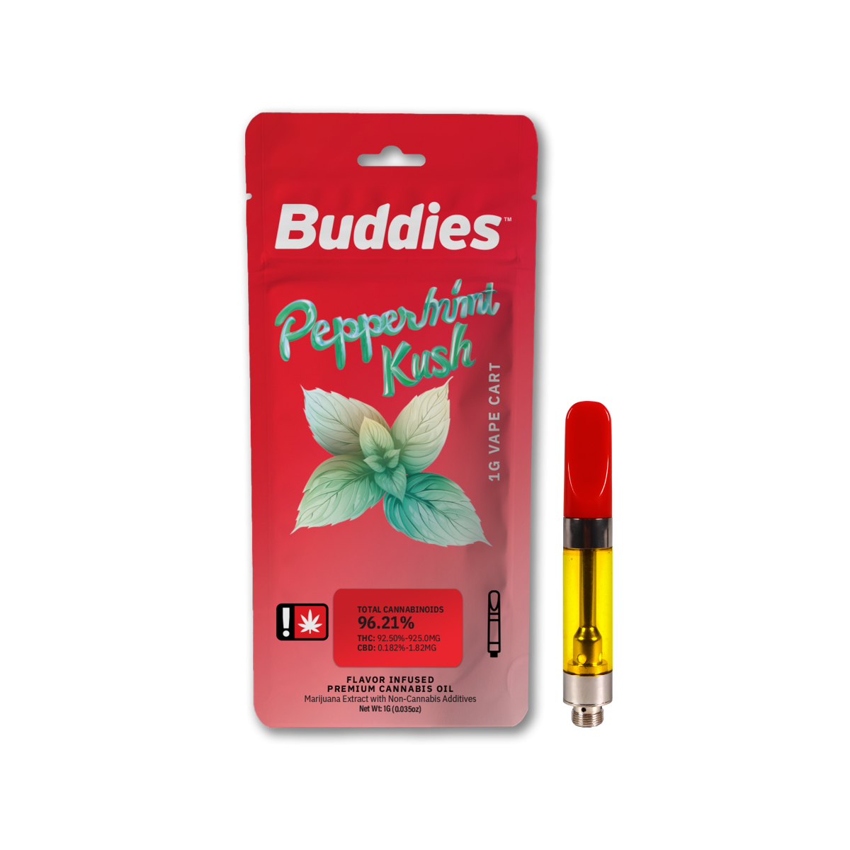 Photograph of product: Buddies | Botanical Flavored Cartridge | Peppermint Kush
