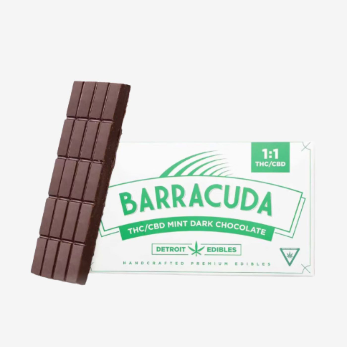 Photograph of product: Barracuda Bar - Dark Mint Chocolate 1:1 200mg