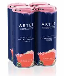 Photograph of product: Artet | Strawberry Basil | 12 fl oz 4pk | 100mg