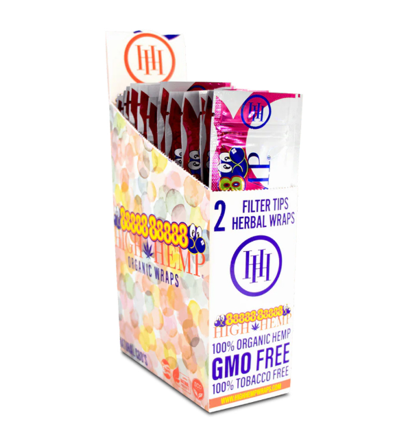Photograph of product: High Hemp Organic Wraps Bubble Gum