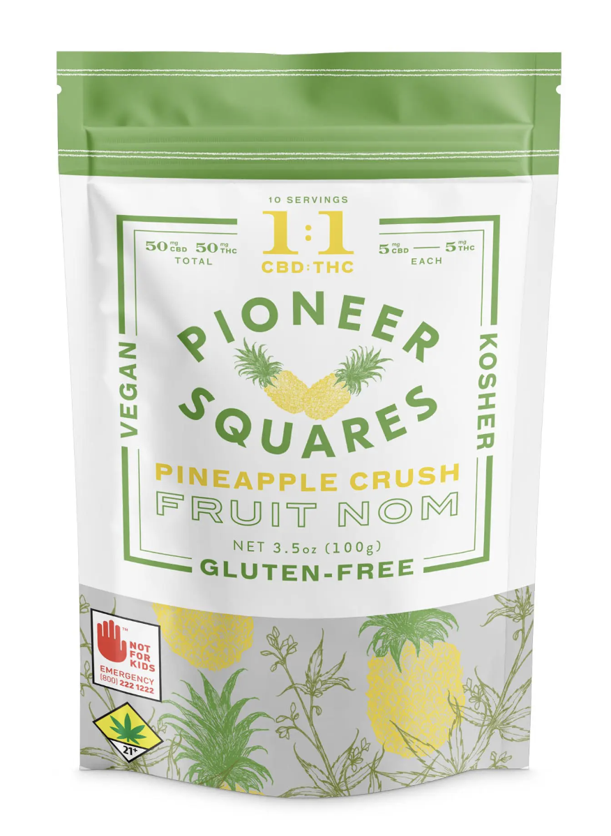 Photograph of product: Pineapple Crush TH-oui:CBD Fruit Noms, 10-Pack