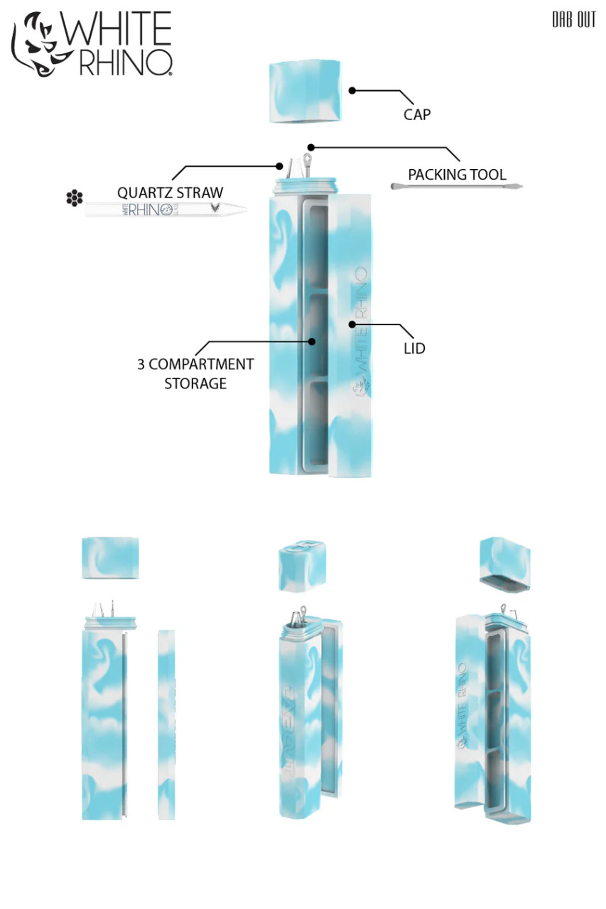 Photograph of product: WHITE RHINO Silicone Dab Out: Assorted Colors