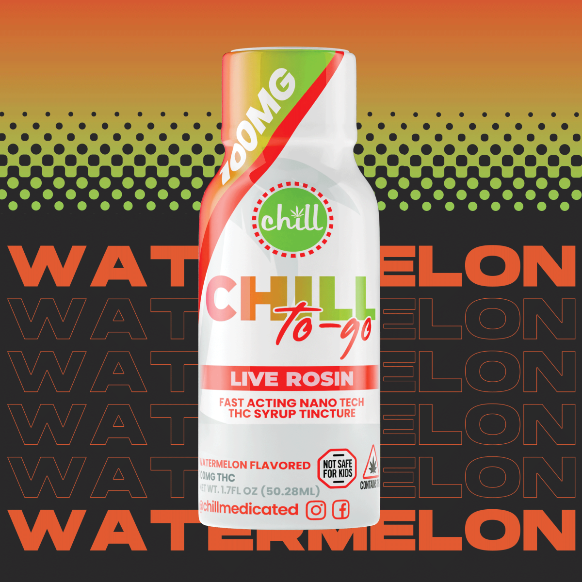 Photograph of product: Watermelon | Rosin Syrup Tincture | 100mg