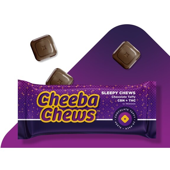 Photograph of product: Cheeba Chews - Chocolate Sleepy Time 100mg Taffy