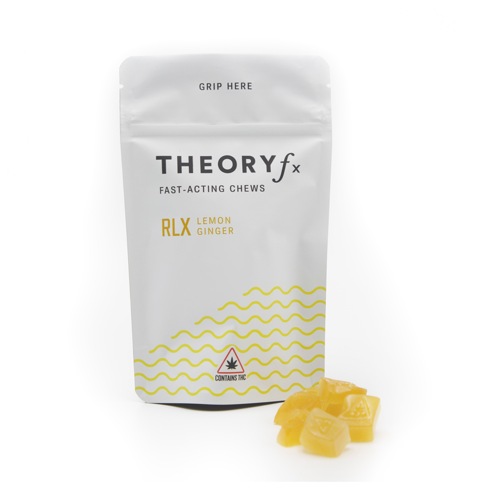 Photograph of product: THEORYfx Fast-Acting RLX (Relax) Chews - Lemon Ginger