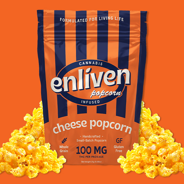 Photograph of product: Cheese Popcorn | 100mg | Enliven