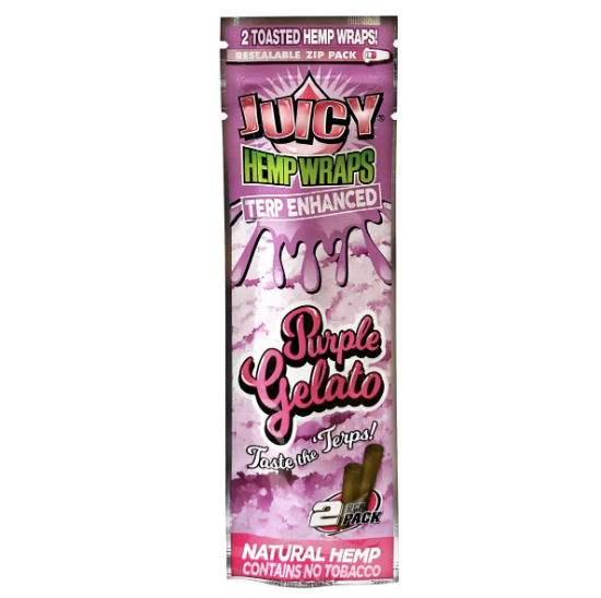 Photograph of product: Juicy Jay's Purple Gelato Terpene Enhanced Natural Hemp Wraps