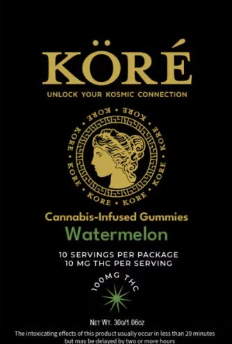 Photograph of product: Kore Watermelon Gummies - 100mg