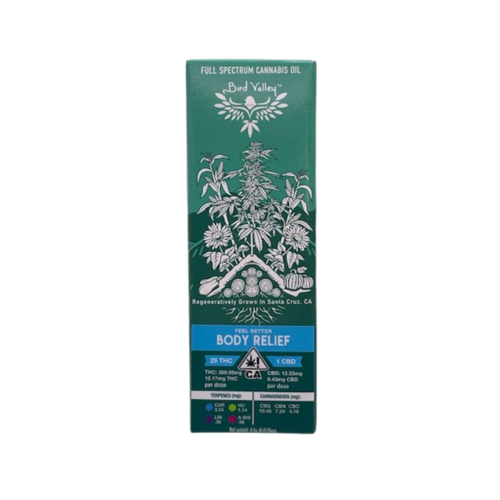 Photograph of product: BODY RELIEF FSO .5G - BIRD VALLEY ORGANICS