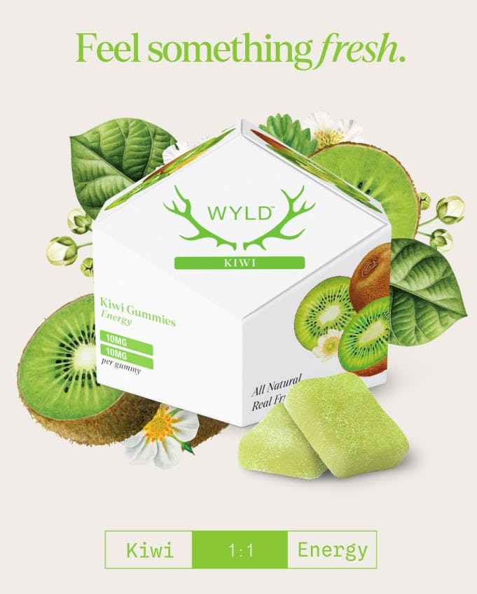 Photograph of product: Kiwi TH-ouiV 1:1 | Oui'd Enhanced Gummies | 100mg