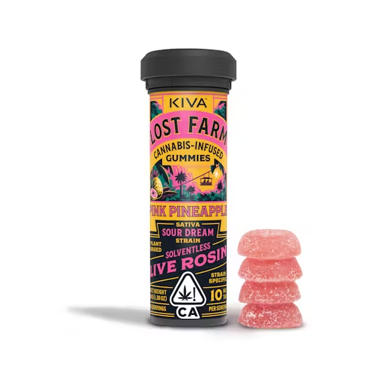 Photograph of product: PINK PINEAPPLE SOUR DREAM ROSIN 10PK - 100MG - 100 MG