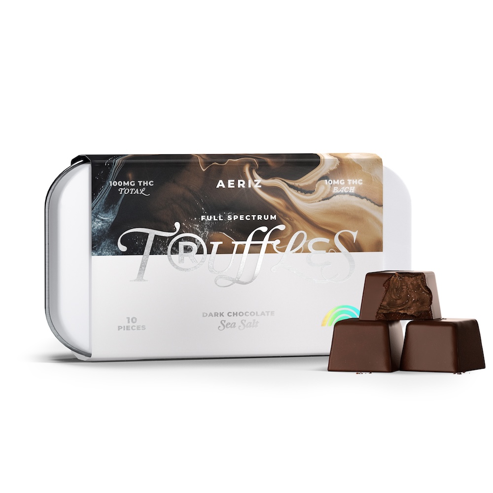 Photograph of product: Aeriz - Truffle Dark Chocolates - Sea Salt (H) (100mg)