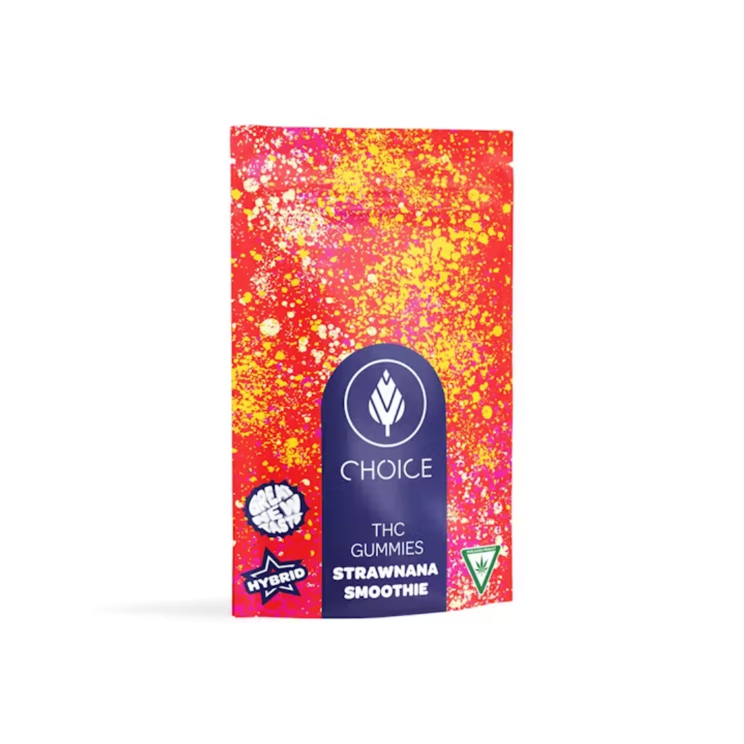 Photograph of product: Choice | Hybrid Gummy | Strawnana Smoothie | 200mg