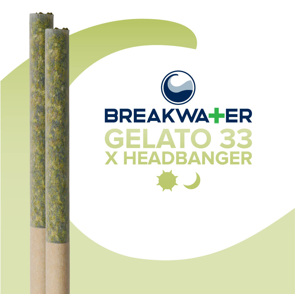 Photograph of product: Gelato 33 x HeadbangerPremium Rolled Joints (2pk)