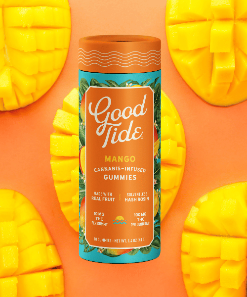 Photograph of product: Mango 100mg 10pk Good Tides (Oui'd)