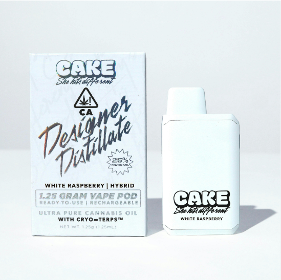 Photograph of product: CAKE - DISPOSABLE (DISTILLATE) - - HYBRID - WHITE RASPBERRY