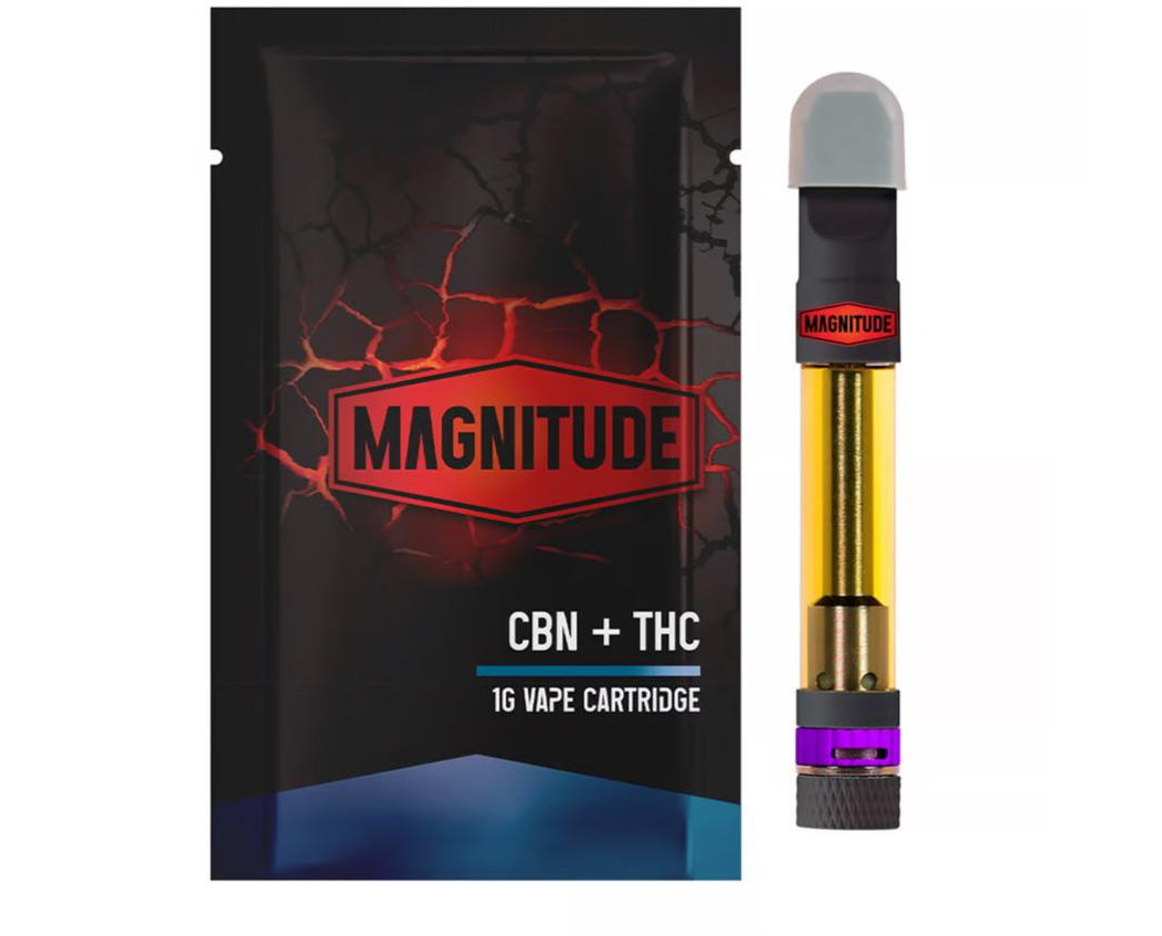 Photograph of product: PC Magnitude | 4:1 CBN Roasted Garlic Margy | 1g Cartridge