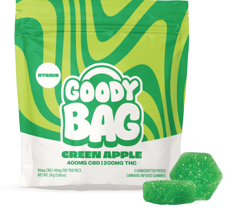 Photograph of Product: Green Apple | 200MG THC:CBD Gummies | 3 For $10