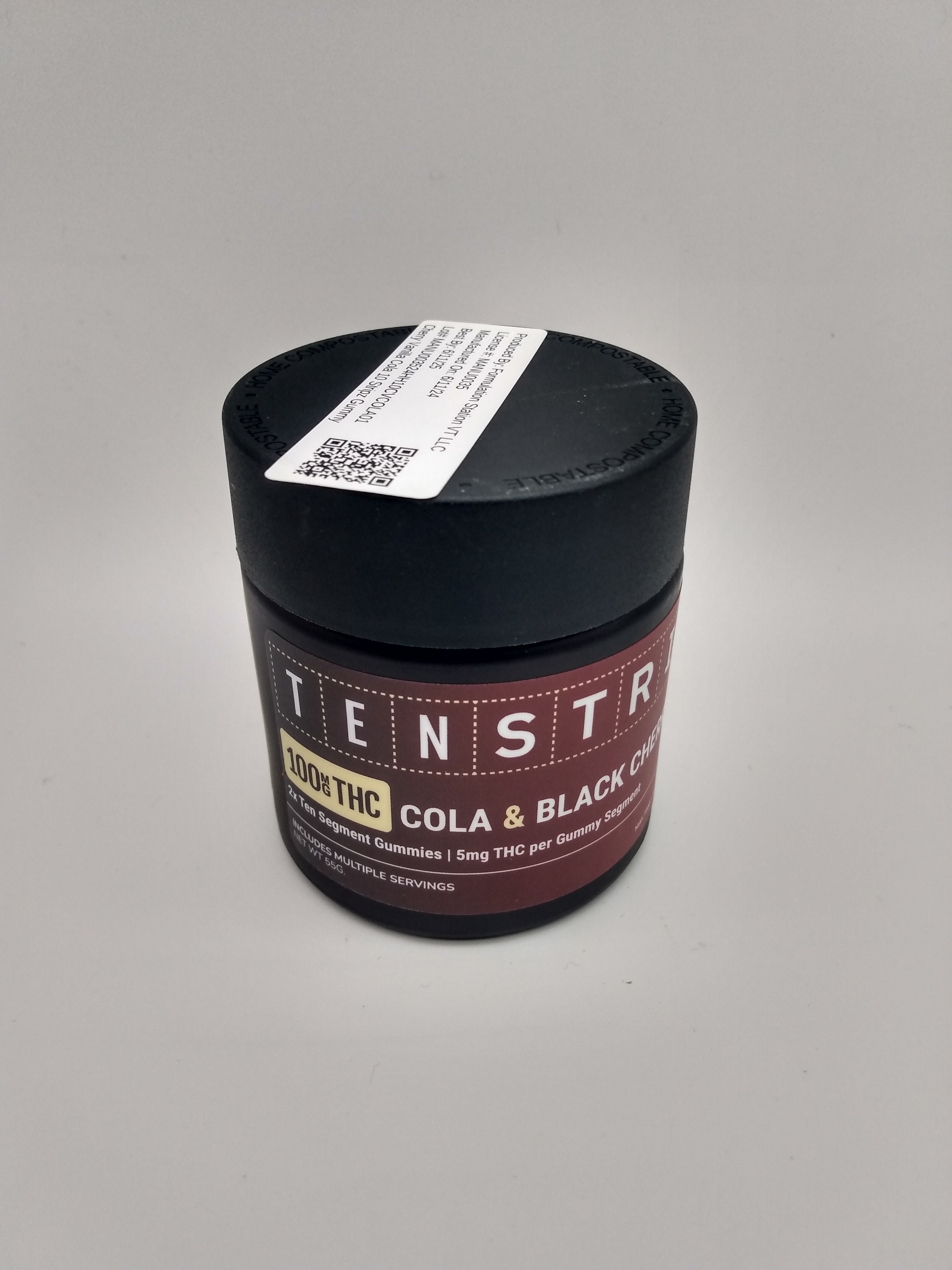 Photograph of Product: Tenstripz H&H |  Black Cherry Cola Vanilla Gummies | Edibles | 5 mg x 20