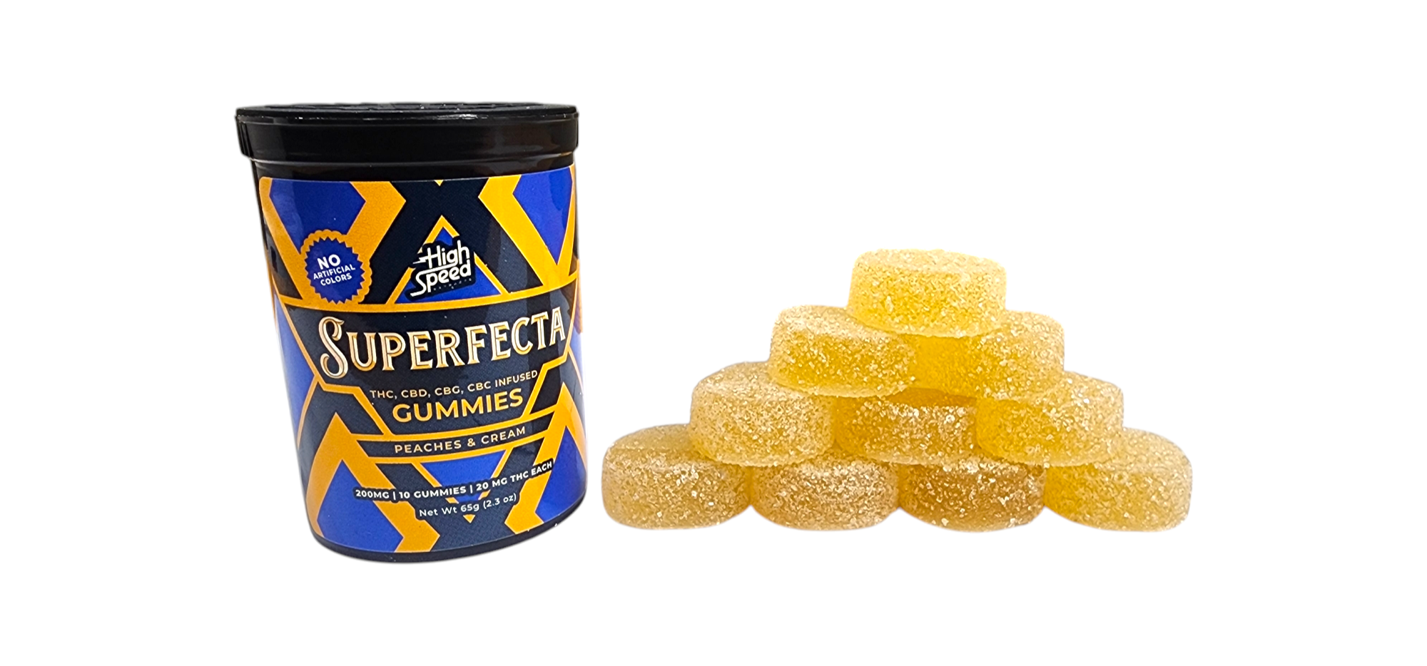 Photograph of product: 20mg ALT Cannabinoid Gummies - Superfecta Peaches & Cream (10 Pack) - HSE