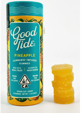 Photograph of product: Good Tide - (S) Rosin Pineapple Gummies