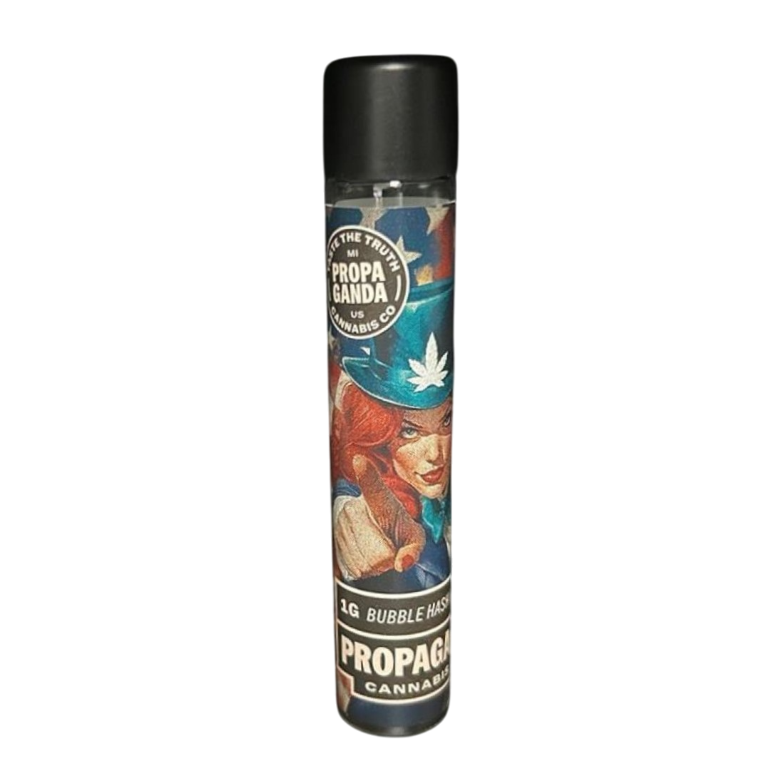 Photograph of product: Propaganda Garlic Cake Bubble au chocolat Infused Pre-Roll | 1g