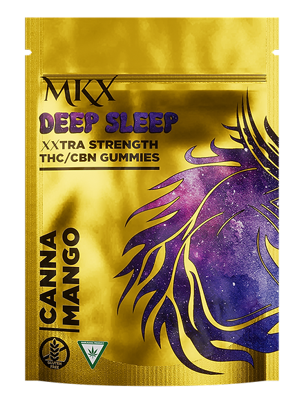 Photograph of product: 4:1 Ganja Grape 200mgTH-oui:50mgCBN Deep Sleep Gummies by MKX
